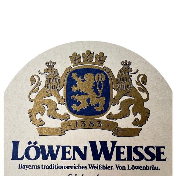 Coasters Lot 24 Lowen Weisse Beer Round Dual Sided Image Paper Cardboard 4 Inch - Picture 9 of 13